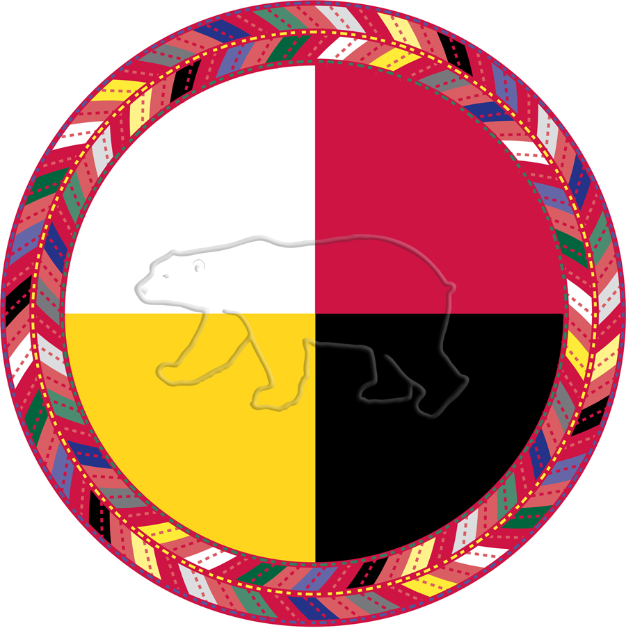The National Aboriginal Peoples' Network logo, which features a polar bear on the background of a traditional Aboriginal medicine wheel.