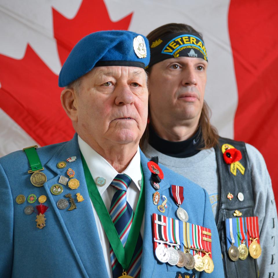Veterans Ron Clarke and Vince Rigby