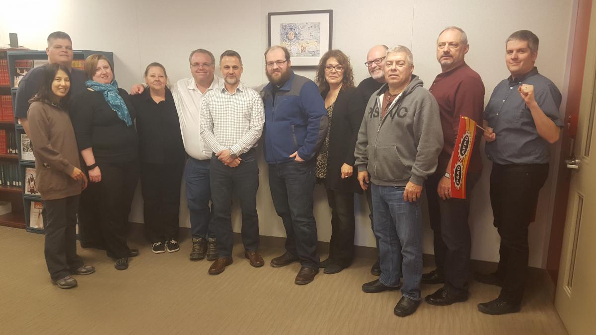 Photo of PSAC CFIA bargaining team and PIPSC CFIA negotiators