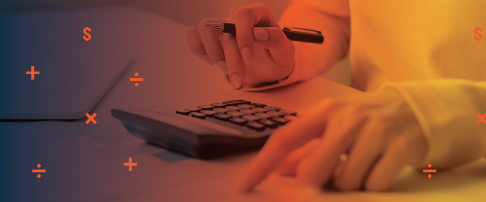 Person using calculator