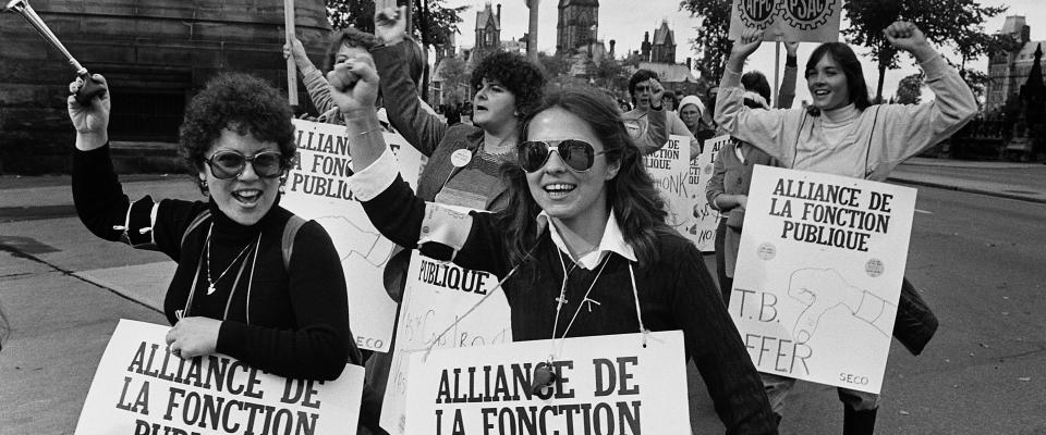 Manifestation pour l'équité salariale