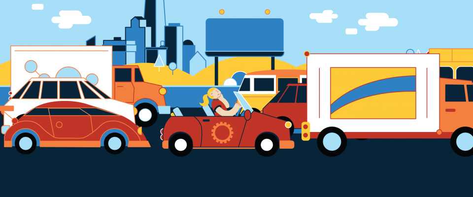 Illustration from the video of traffic congestion.