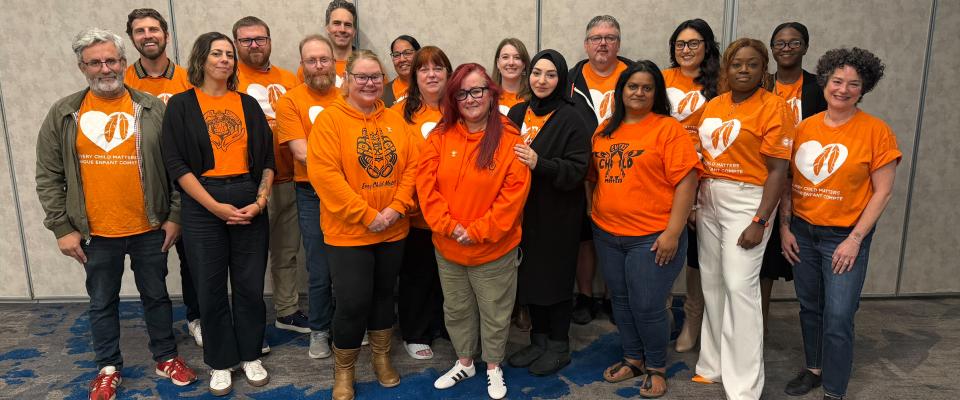 Bargaining team wearing Orange for National Day of Truth and Reconciliation