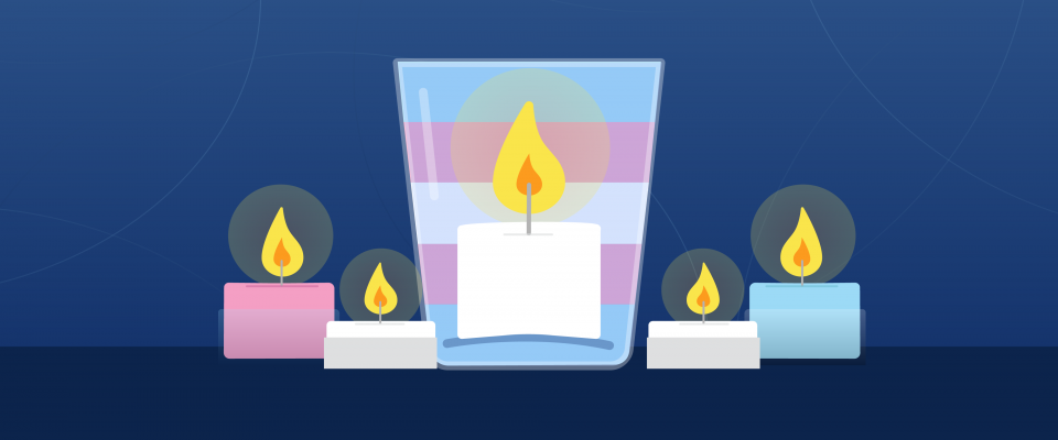 Trans Day of Remembrance candles