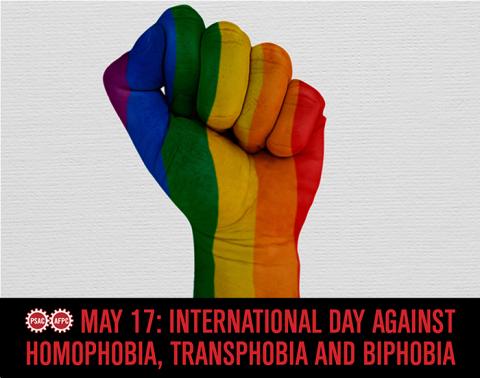 May 17: International day against homophobia biphobia and transphobia