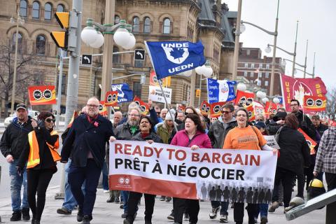 TB bargaining rally