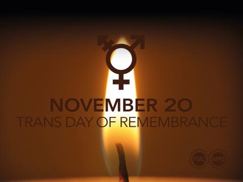 November 20 is Trans Day of Remembrance.