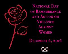 Rose representing the National Day of Remembrance and Action on Violence against Women