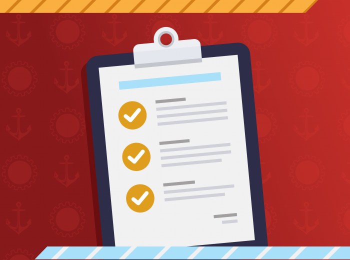 Clipboard with check list