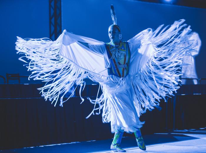 Aboriginal dancer at convention