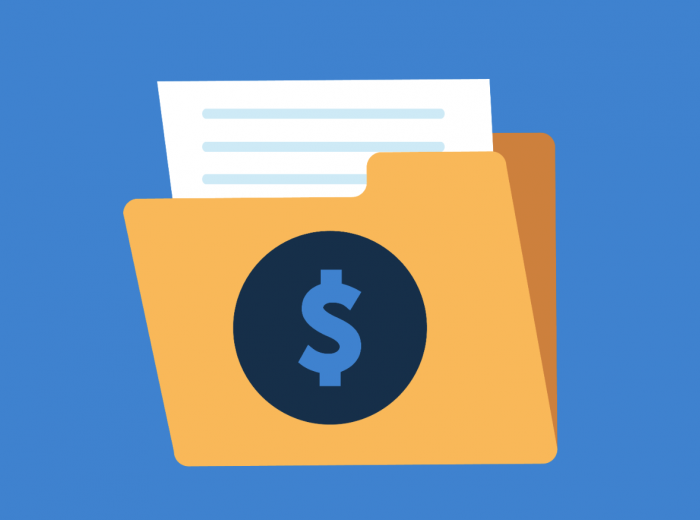 Folder with dollar sign