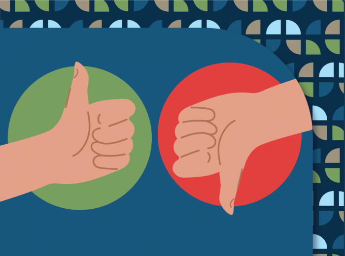 Thumbs up and down