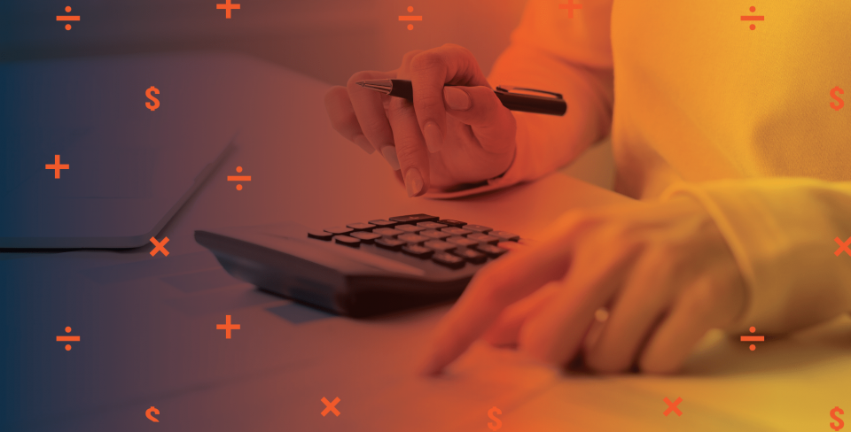 Person using calculator