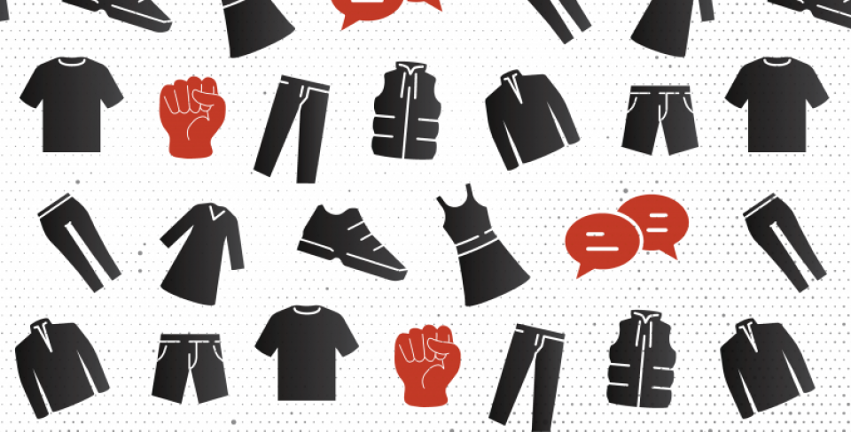 Collage of different black clothing items