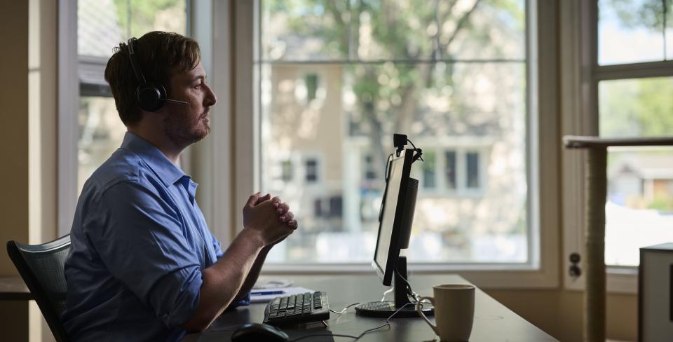 Worker at a computer