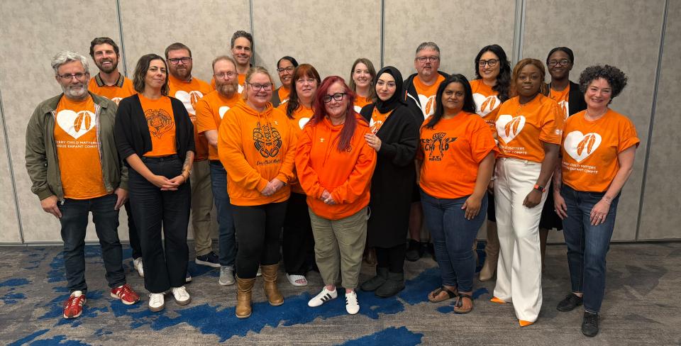 Bargaining team wearing Orange for National Day of Truth and Reconciliation
