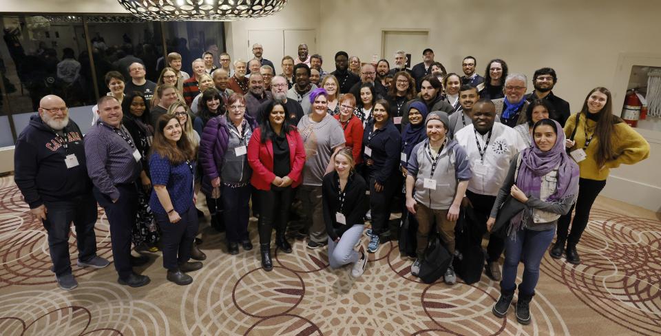 Group shot of members with PSAC National President at DCL roundtable