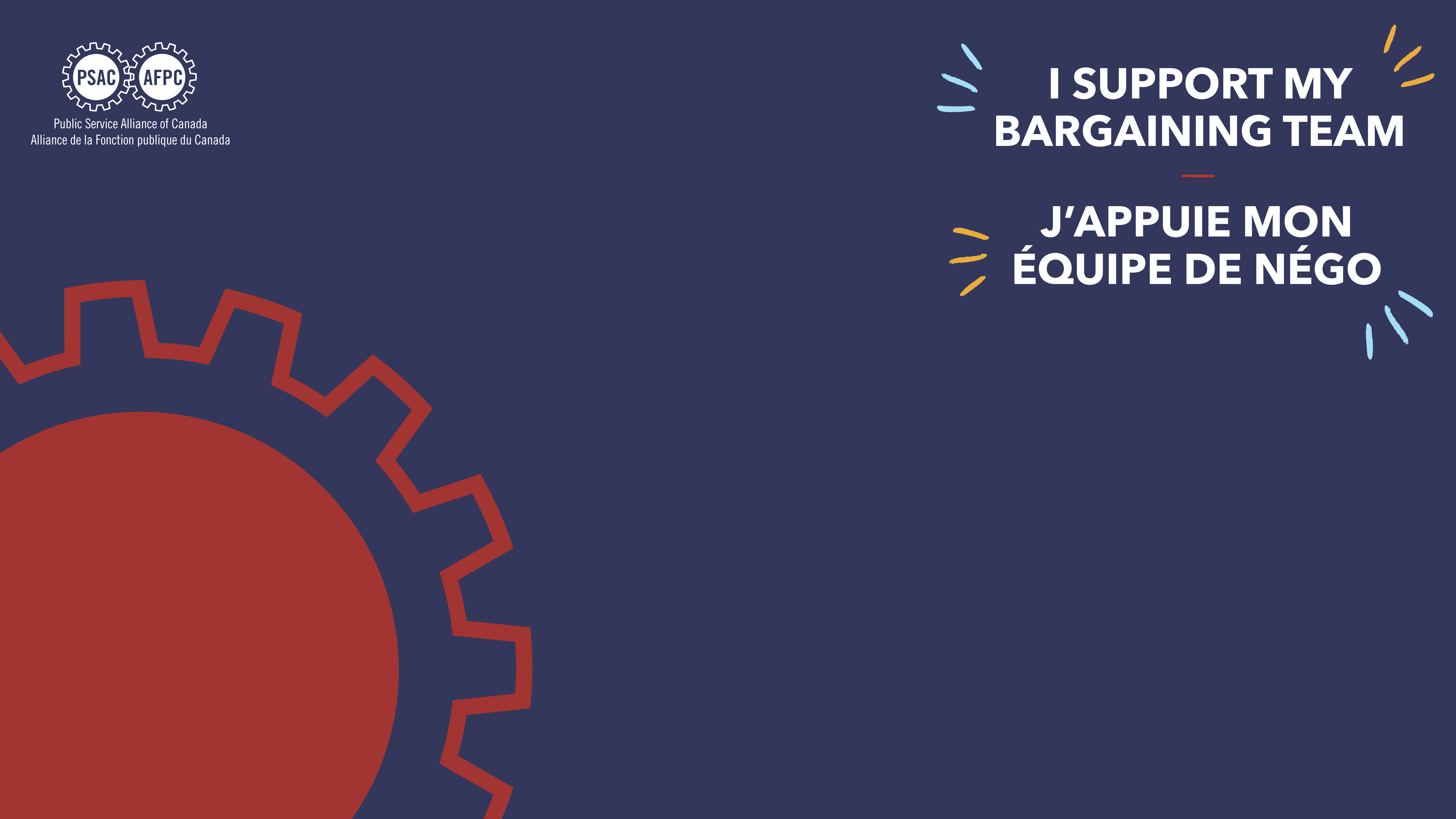 I support my bargaining team virtual background